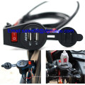 12-24V Dual USB Charge Socket com interruptor para motocicleta carro